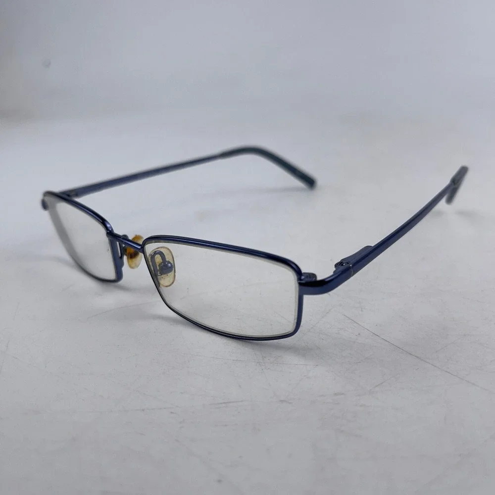 Robert Mitchel RMJ 605 Men's Eyeglasses Frame Blue Metal Rectangular 46-17-125mm